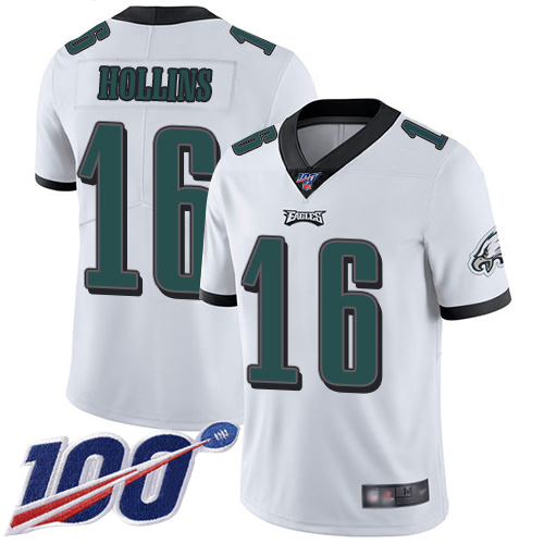 Men Philadelphia Eagles #16 Mack Hollins White Vapor Untouchable NFL Jersey Limited Player Season